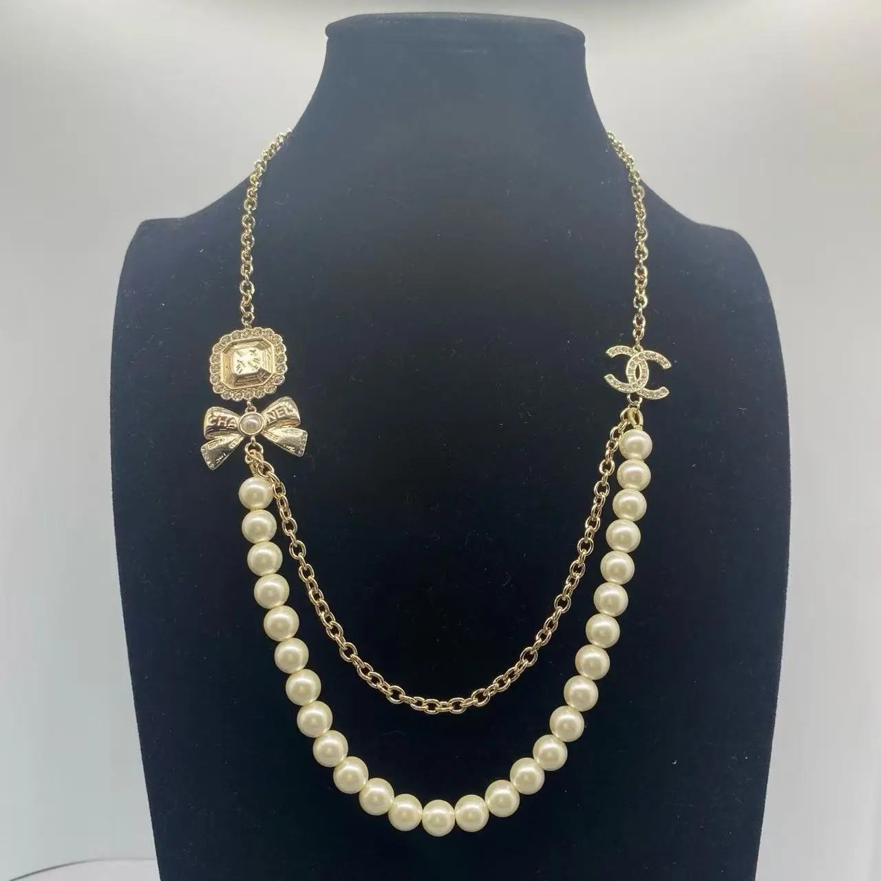 Chanel Jewelry Logo Pendant Necklace — 35