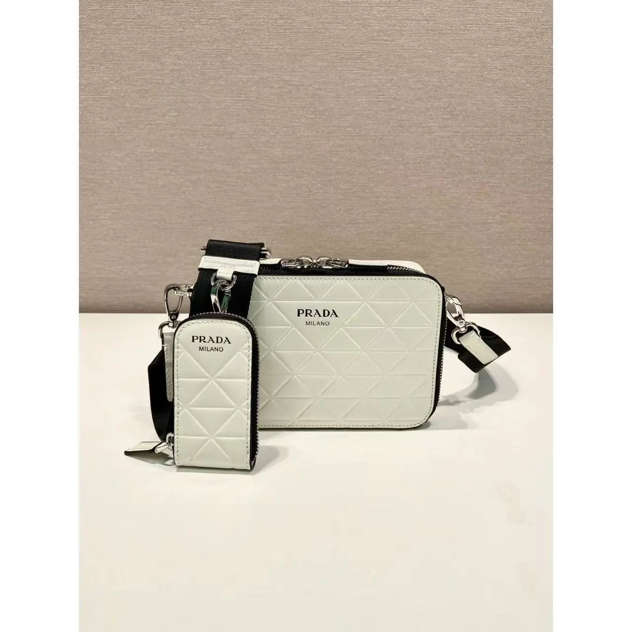 Prada Handbags Top-Handle Zip Satchel with Detachable Shoulder Strap — 35