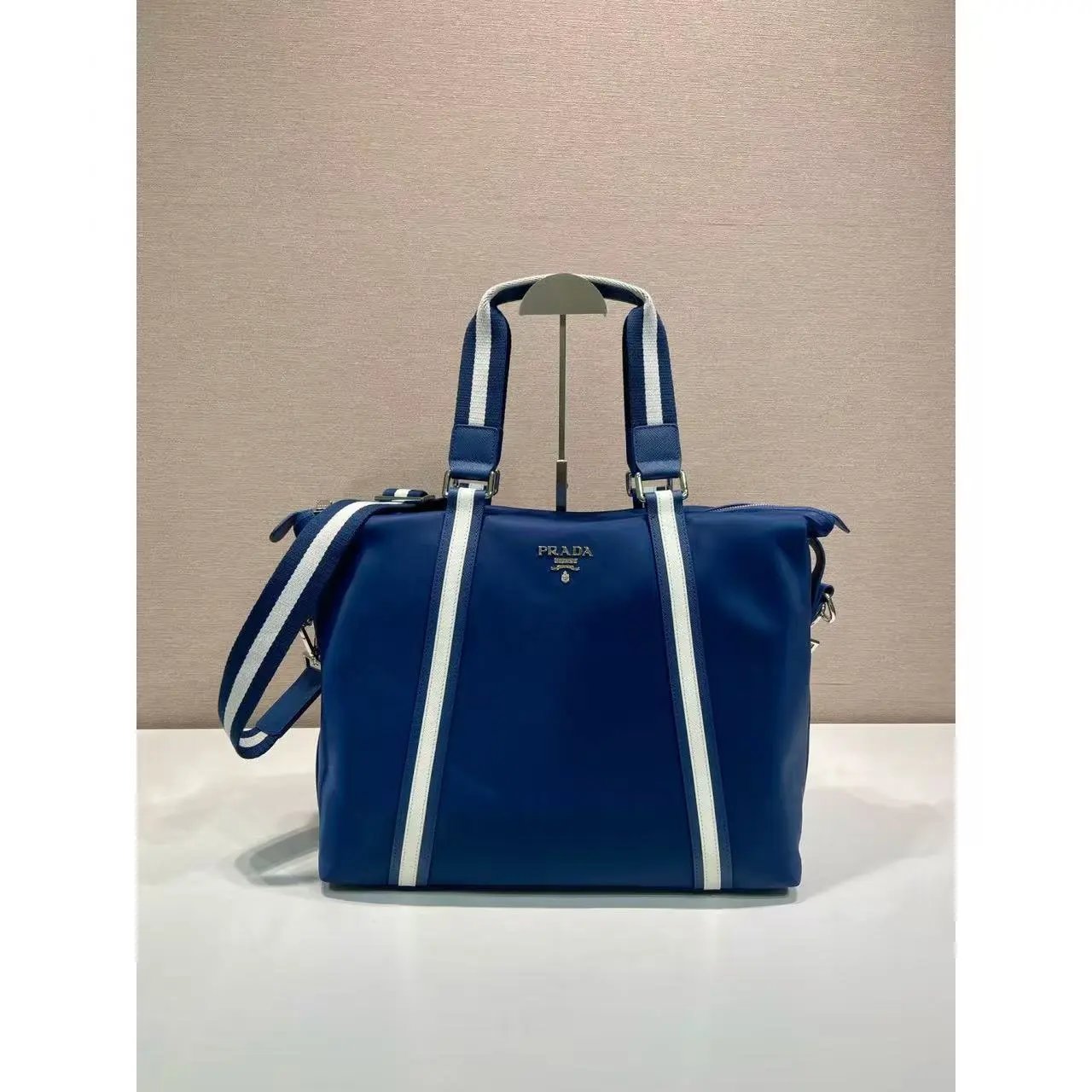 Prada Handbags Top-Handle Zip Satchel with Detachable Shoulder Strap — 15