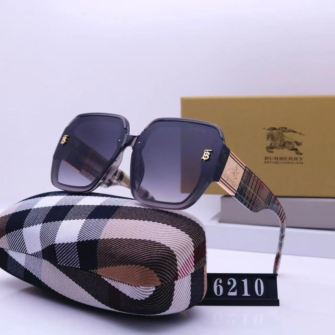 Burberry Eyewear 4277 Shield Sunglasses — 30