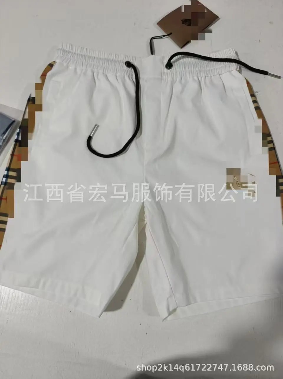 Burberry Shorts Elastic-Waist Drawstring Logo — 3.8