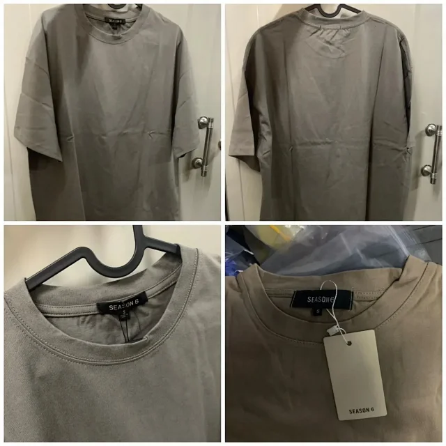 Season 6 T-Shirts Oversized Washed Crew Neck product detail image 5