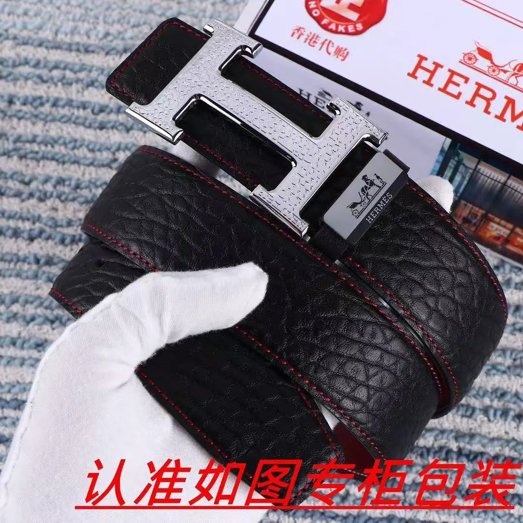 Hermès Belts K1-0118 H-Buckle Leather Belt — 31