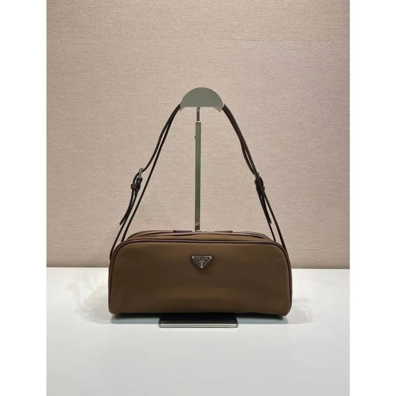 Prada Handbags Top-Handle Zip Satchel with Detachable Shoulder Strap — 25