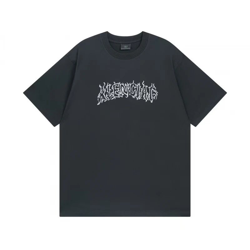 Balenciaga T-Shirts Oversized short-sleeve T-shirt with distressed logo print — 28