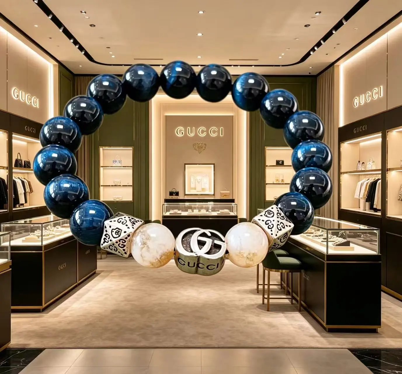 Gucci Jewelry Crystal Chain Bracelet — 22