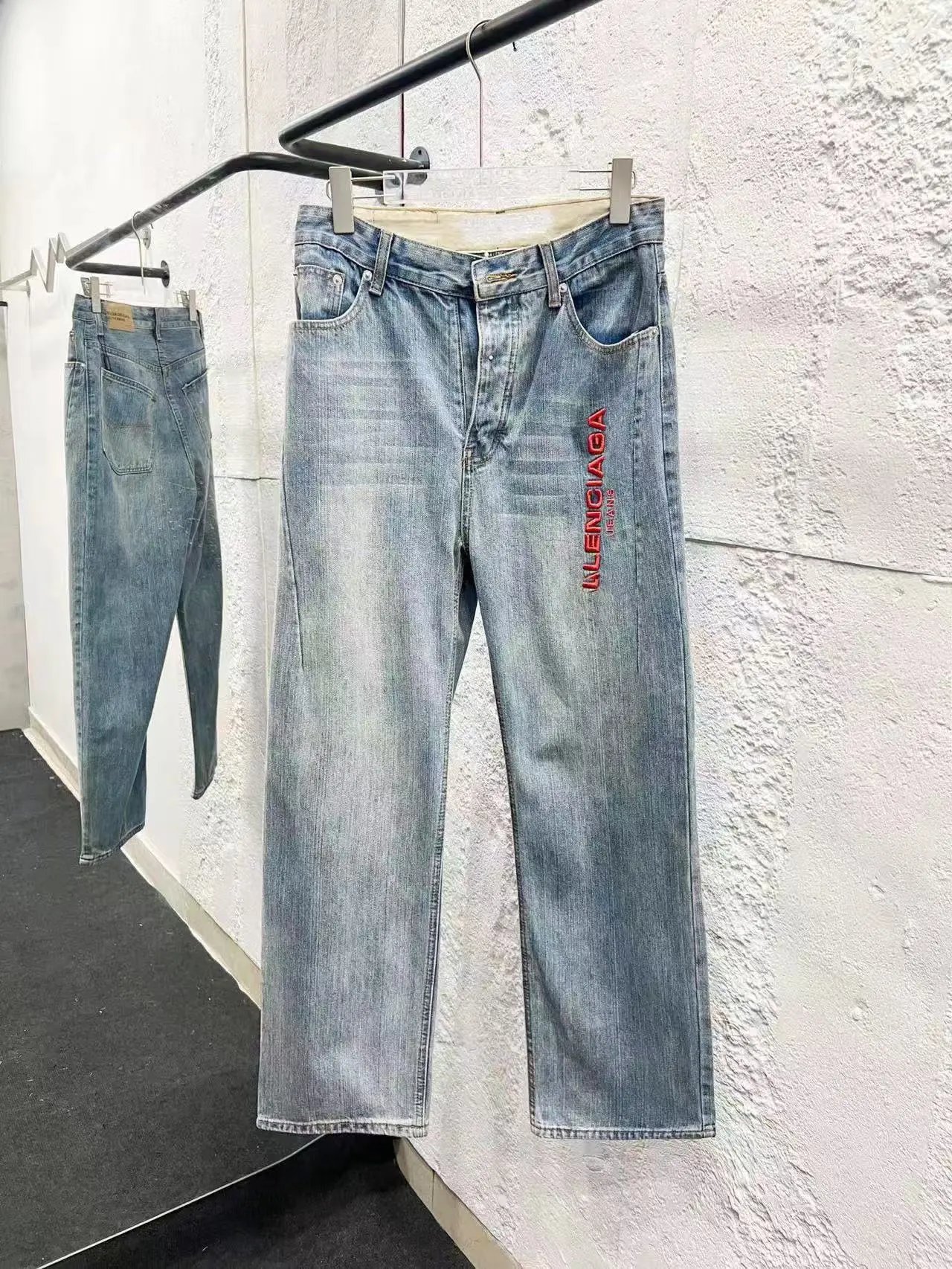 Balenciaga Jeans Denim with logo print, side stripes, or flared-leg designs — 16