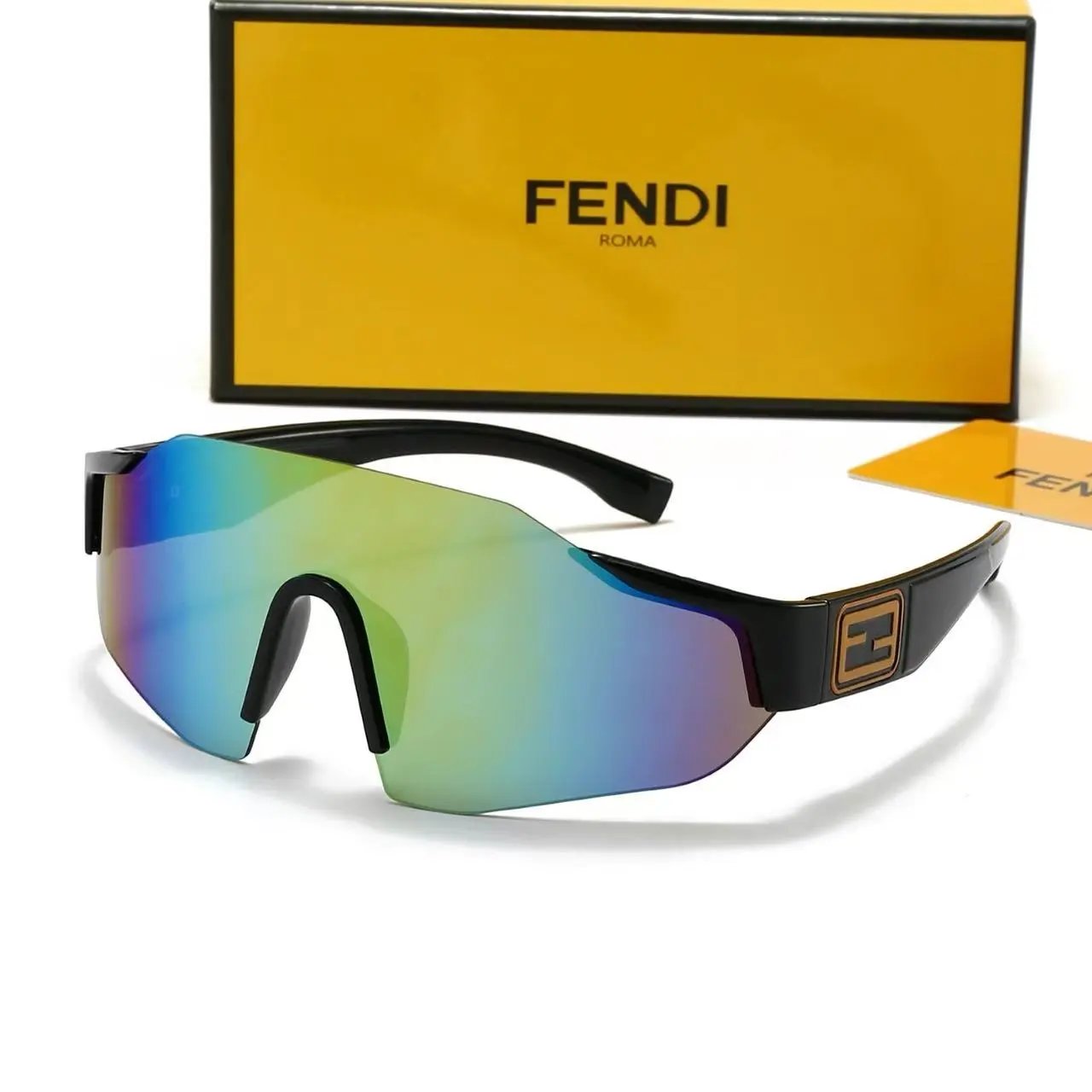 Fendi Eyewear Oversized square rimless sunglasses — 25
