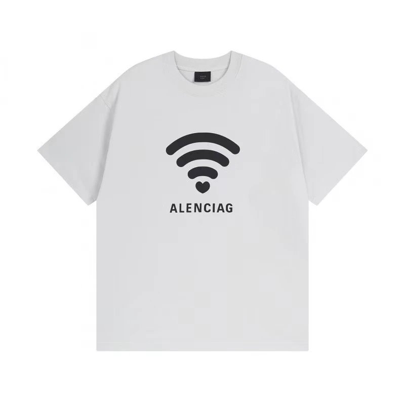 Balenciaga T-Shirts Oversized short-sleeve T-shirt with distressed logo print — 30