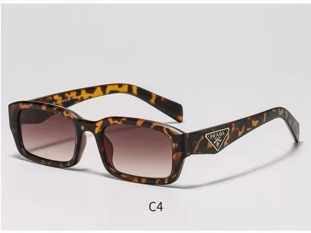 Prada Eyewear Square-frame sunglasses with triangle logo temples image 12