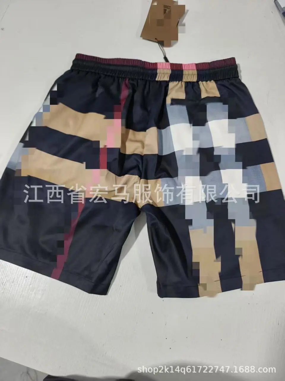 Burberry Shorts Elastic-Waist Drawstring Logo — 40