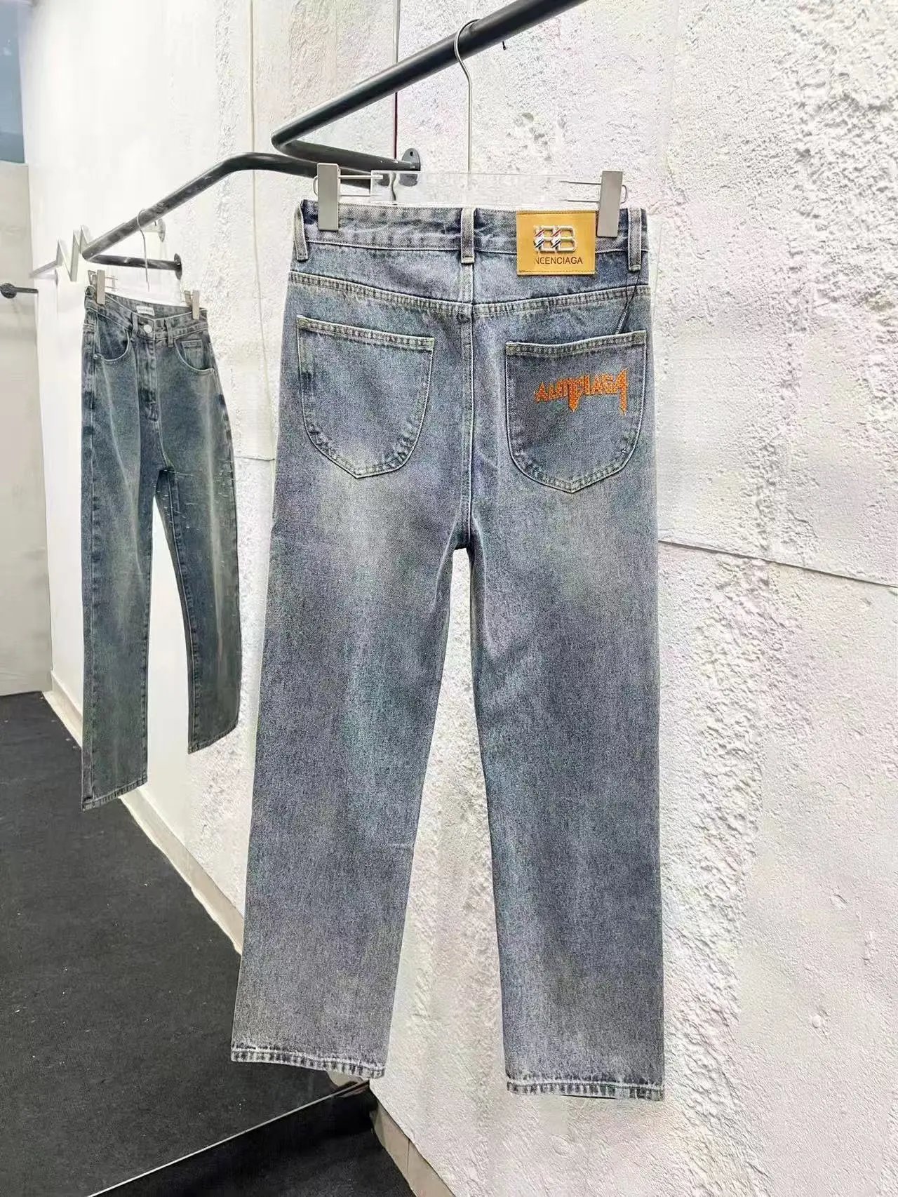 Balenciaga Jeans Denim with logo print, side stripes, or flared-leg designs — 29