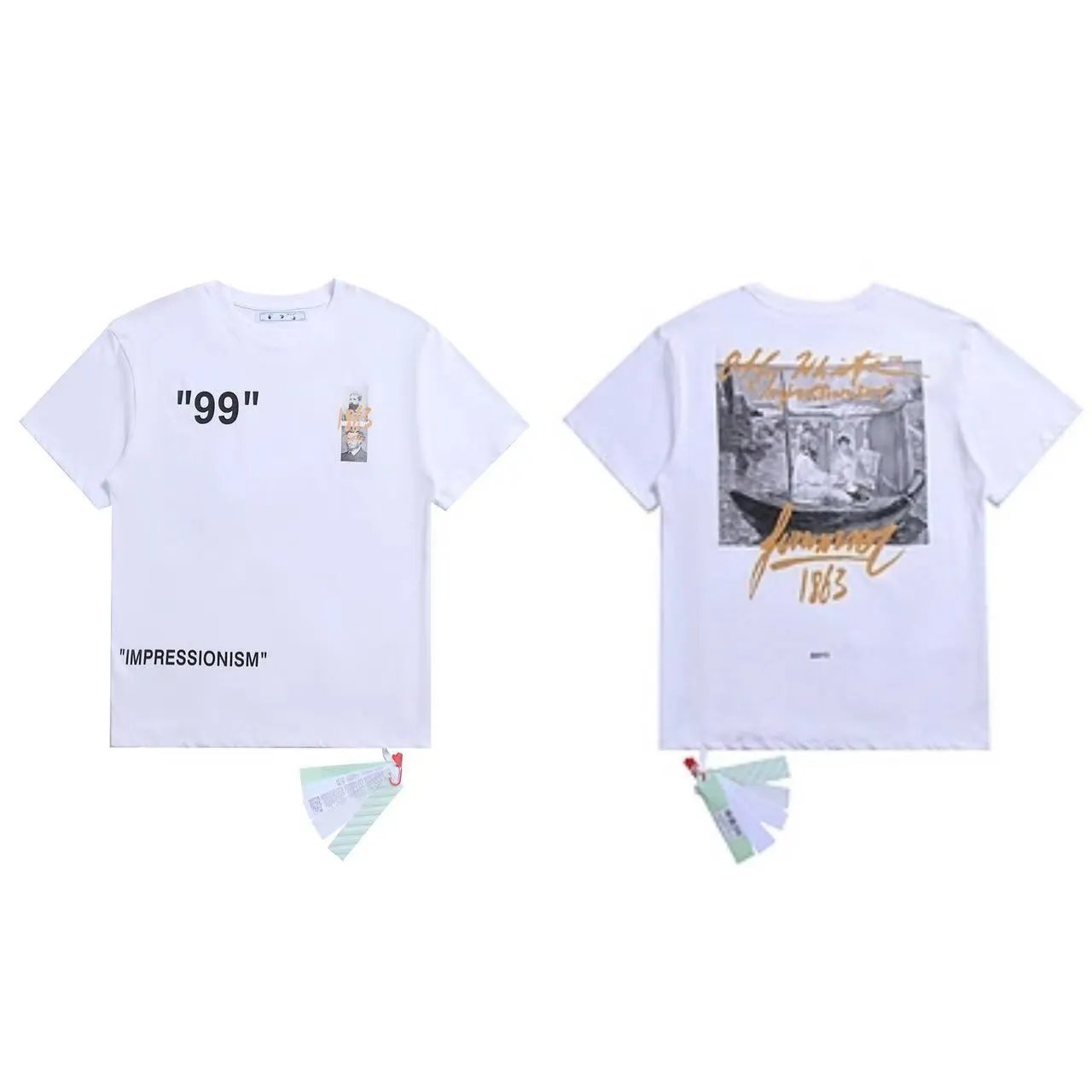 Off-White T-Shirts Graphic Arrow-Print Short-Sleeve T-Shirt — 38