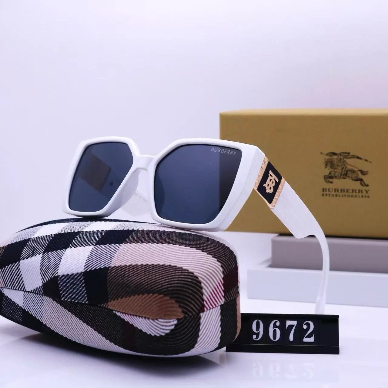 Burberry Eyewear 4277 Shield Sunglasses — 34