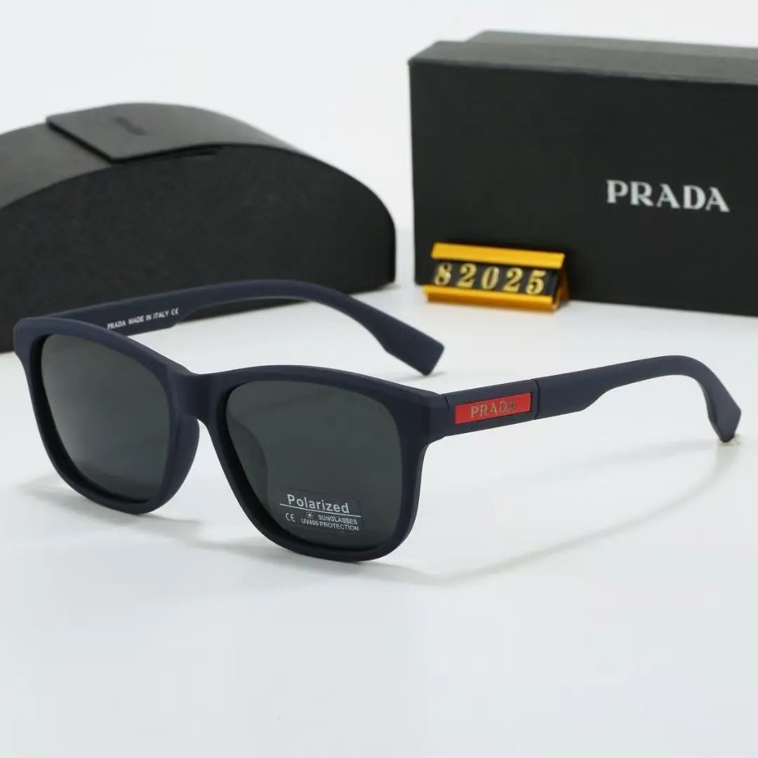Prada Eyewear Square-frame sunglasses with triangle logo temples — 17