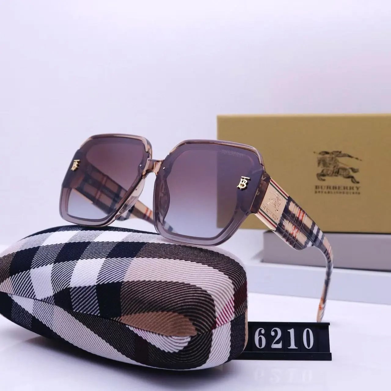 Burberry Eyewear 4277 Shield Sunglasses — 32