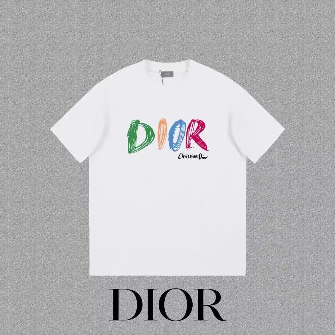 Dior T-Shirts Logo Print Short-Sleeve — 24