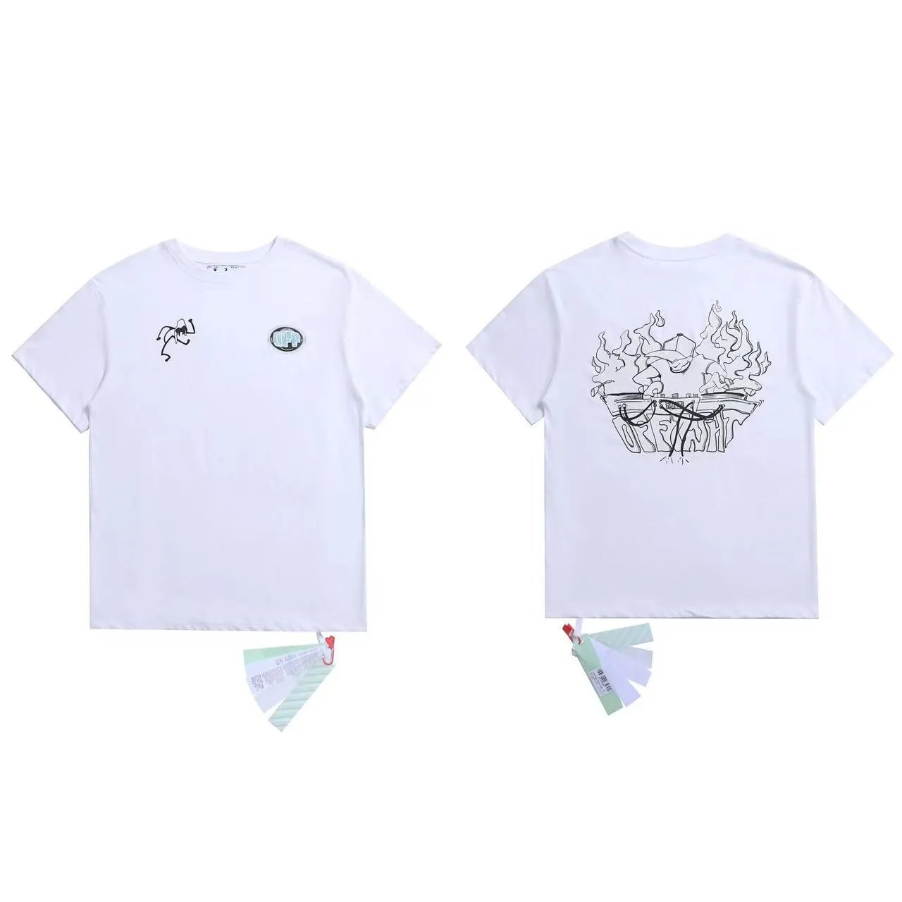 Off-White T-Shirts Graphic Arrow-Print Short-Sleeve T-Shirt — 40