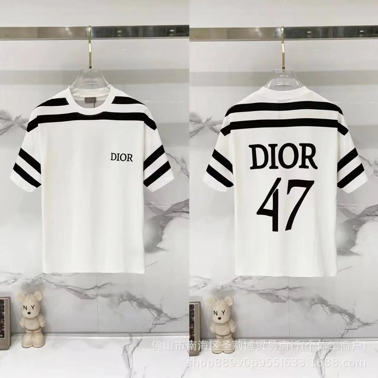 Dior T-Shirts DR42-55 logo graphic short-sleeve — 33
