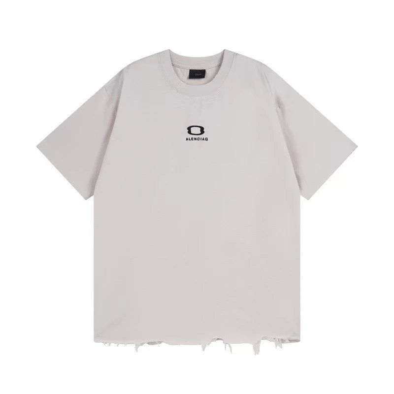 Balenciaga T-Shirts Oversized short-sleeve T-shirt with distressed logo print — 32