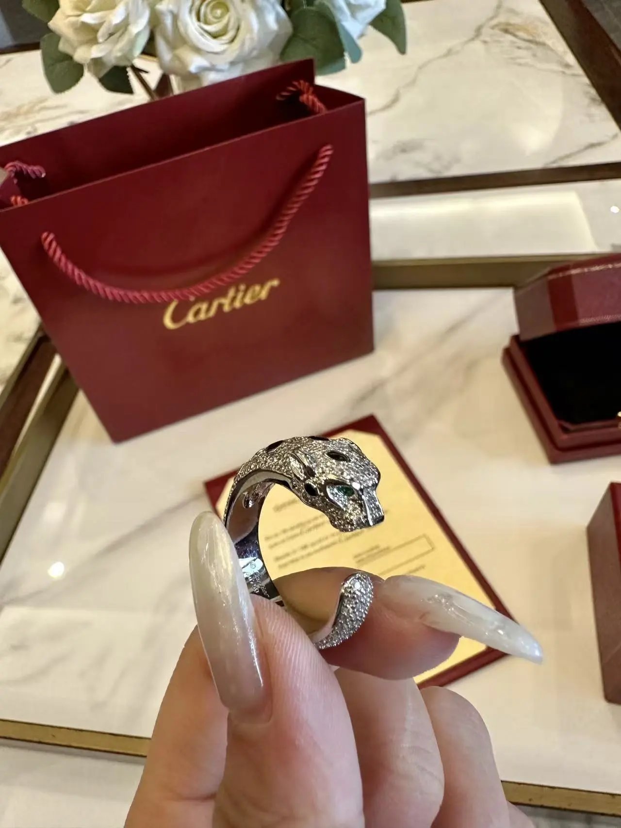 Yves Saint Laurent Jewelry Adjustable YSL Monogram Ring — 15