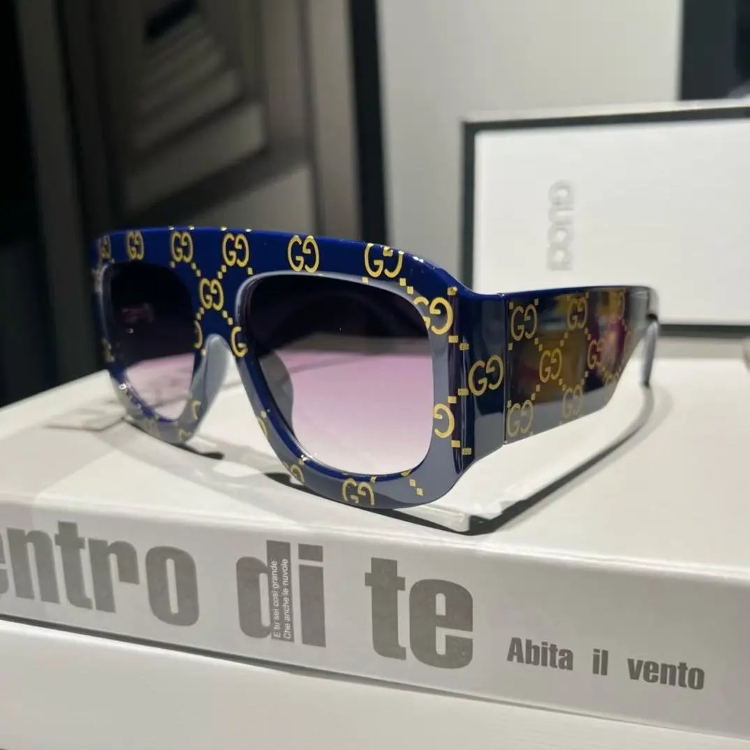 Gucci Eyewear Square Metal-Frame Sunglasses — 26