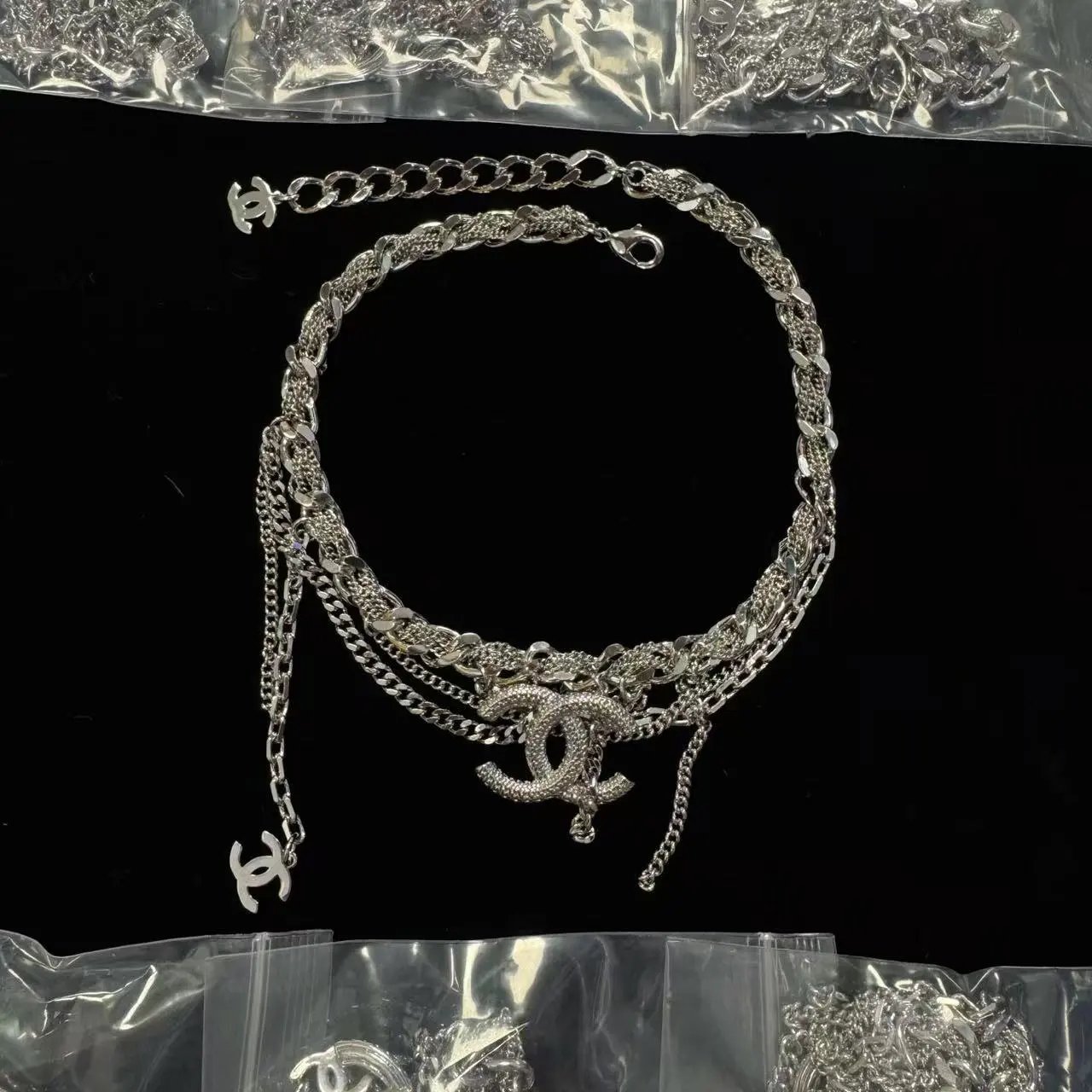 Chanel Jewelry Logo Pendant Necklace — 11