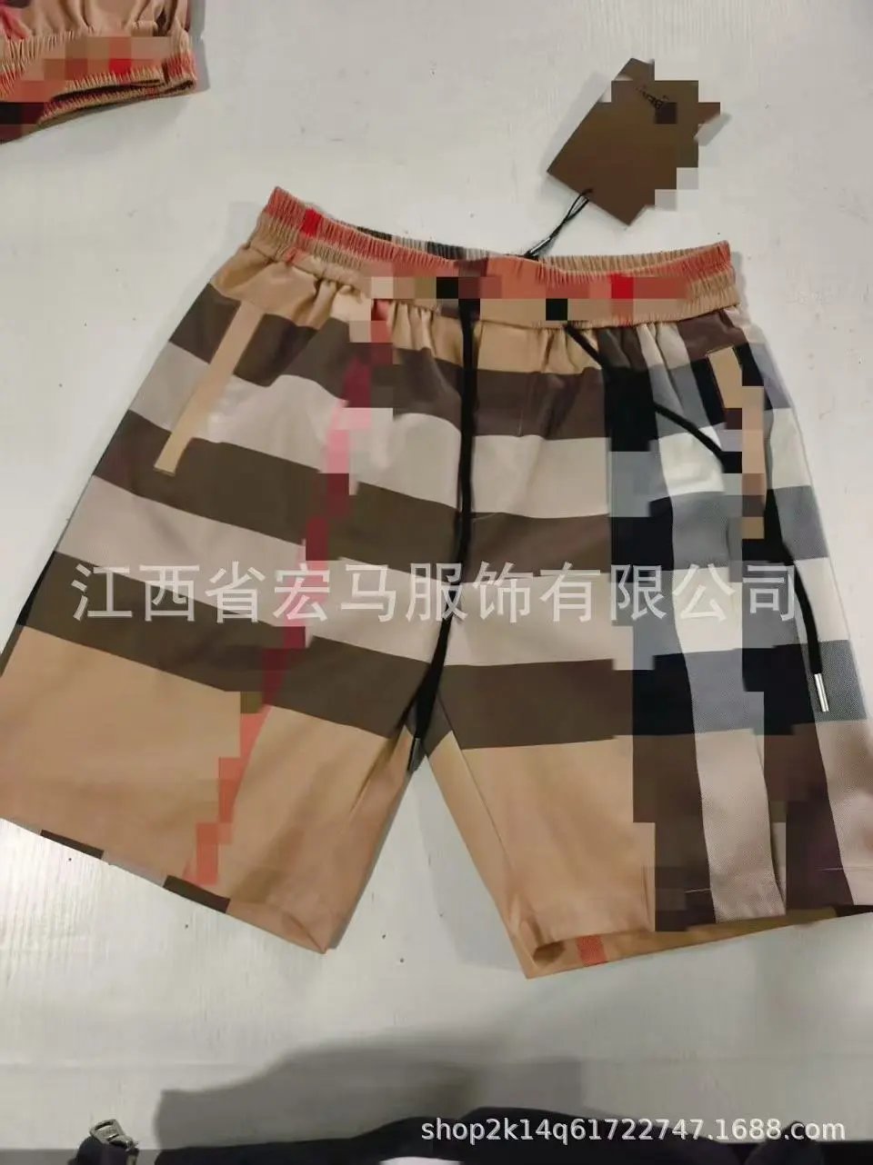 Burberry Shorts Elastic-Waist Drawstring Logo — 12
