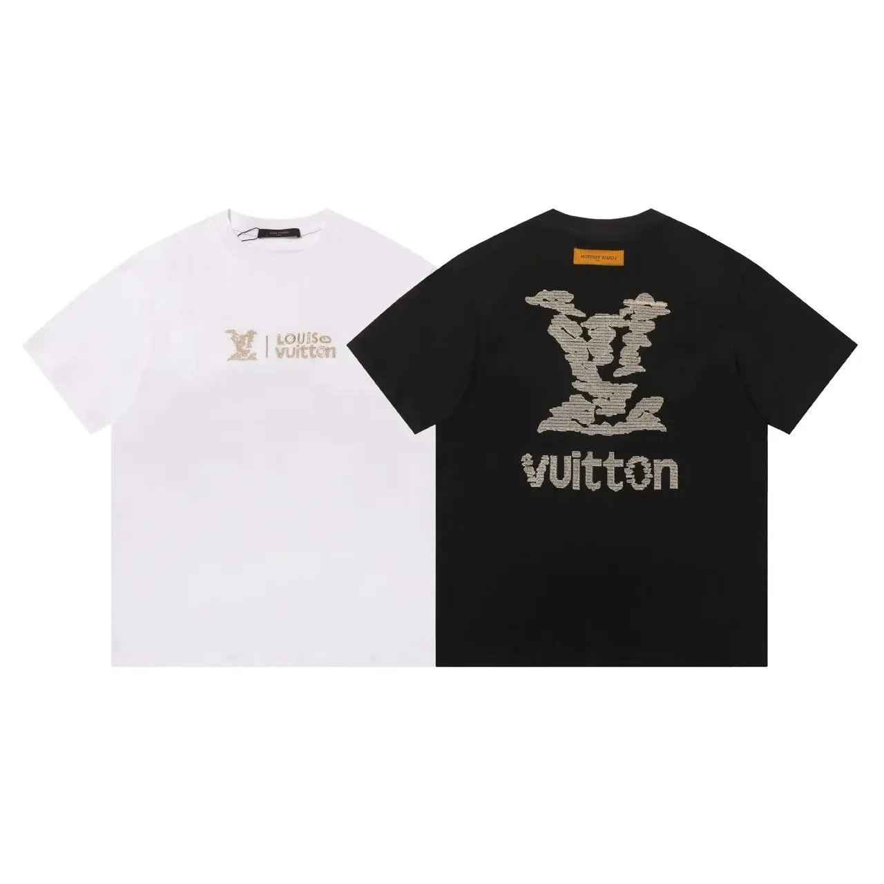 Celine T-Shirts Short-Sleeve Logo Print — 36 Black