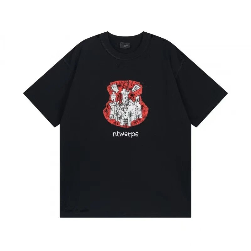 Balenciaga T-Shirts Oversized short-sleeve T-shirt with distressed logo print — 37