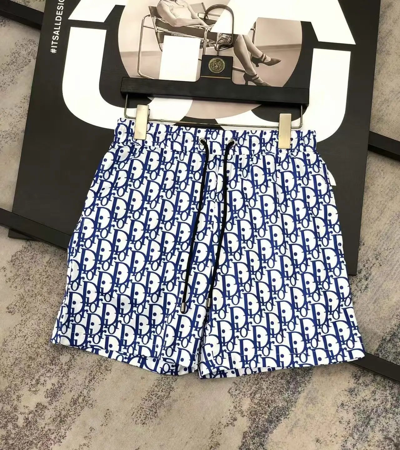Dior Swimwear Logo Print Swim Shorts — 31