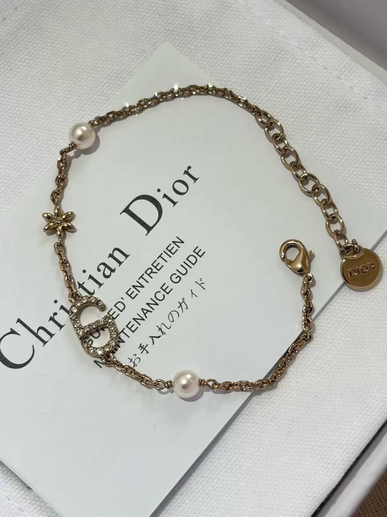 Gucci Jewelry Crystal Chain Bracelet — 17
