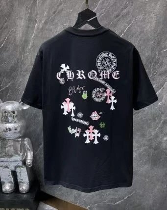 Chrome Hearts T-Shirts Short-Sleeve Cross Graphic — 34