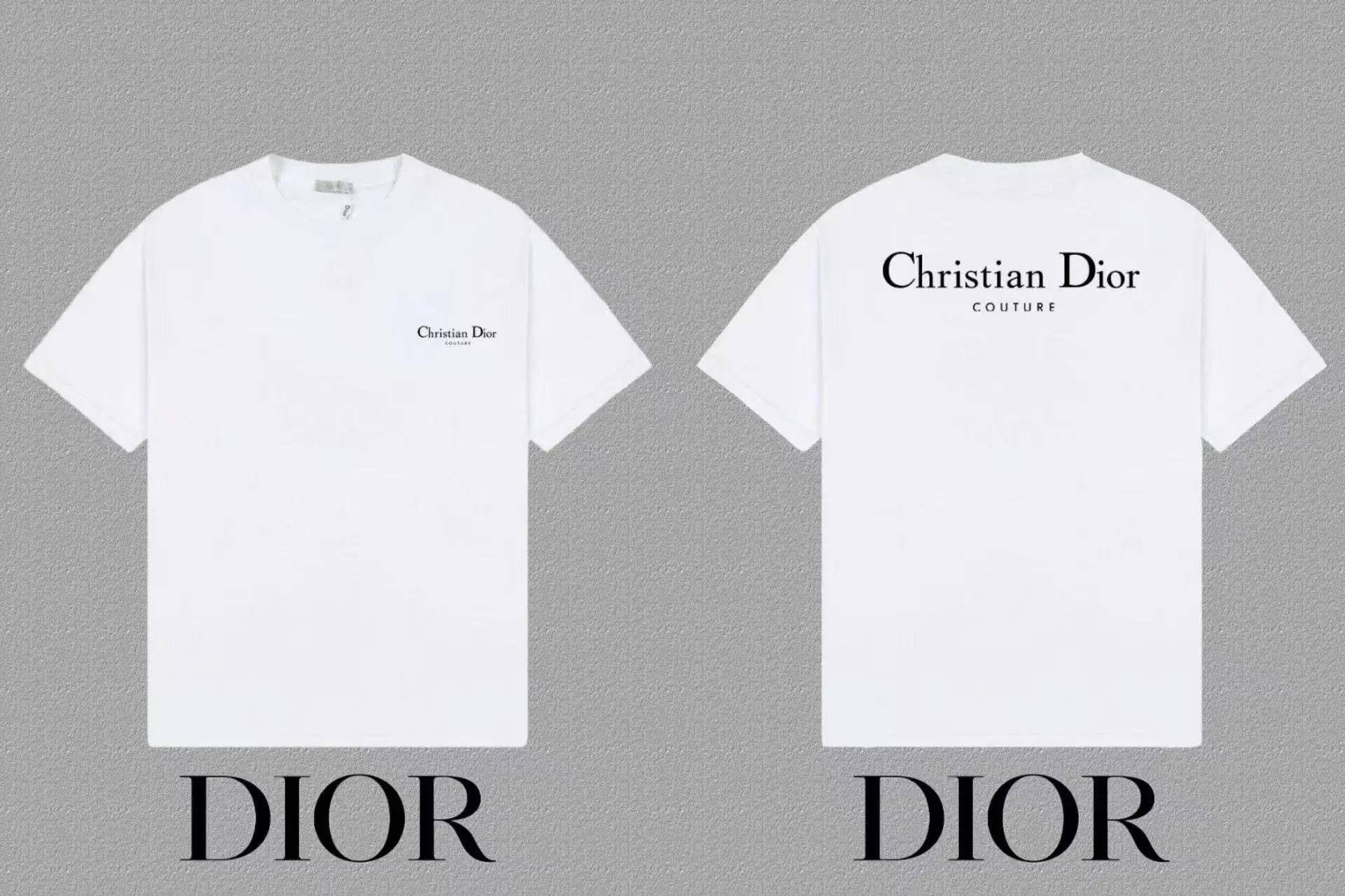 Dior T-Shirts Logo Print Short-Sleeve — 36