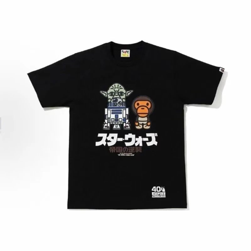 A BATHING APE T-Shirts Head Graphic Short-Sleeve T-Shirt — 36