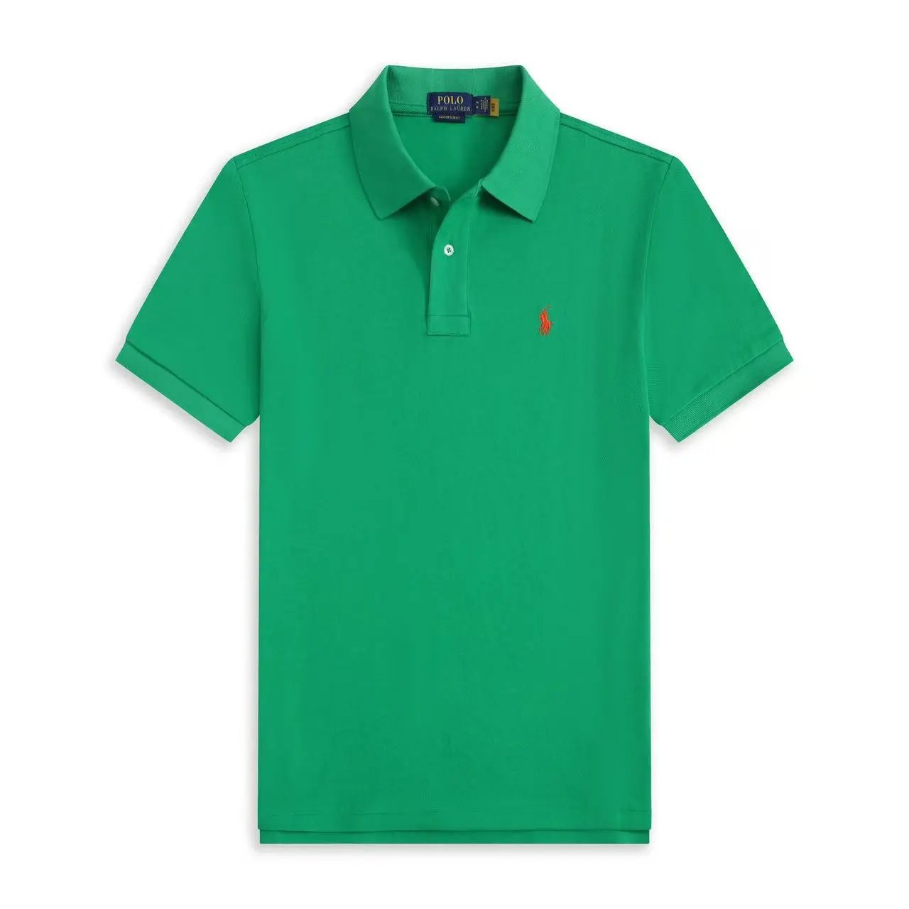 Unbranded T-Shirts Short-Sleeve Polo Shirt with Embroidered Horse Motif — 29