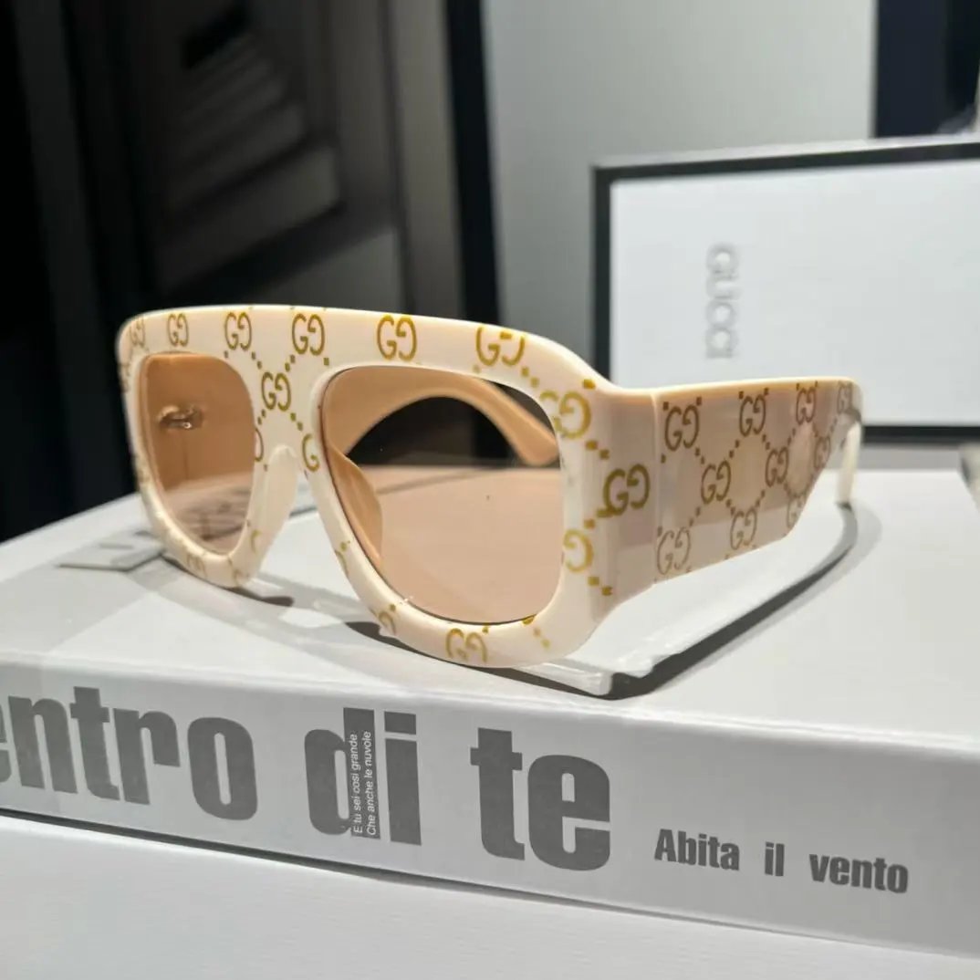 Gucci Eyewear Square Metal-Frame Sunglasses — 27