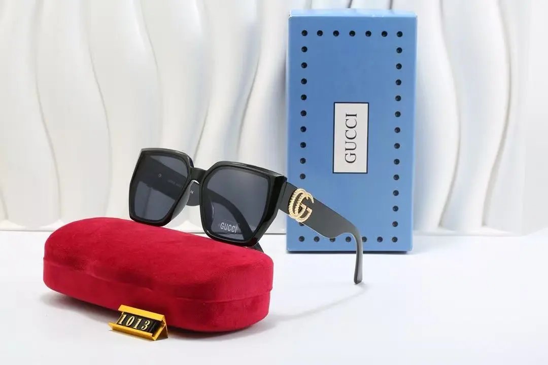 Gucci Eyewear Square Metal-Frame Sunglasses — 14