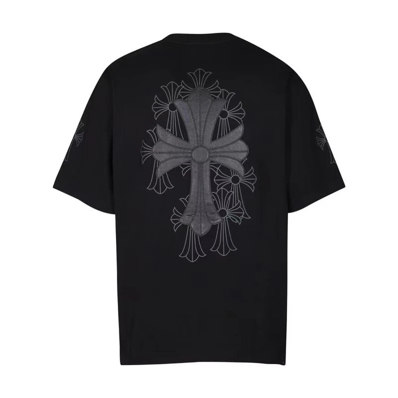 Chrome Hearts T-Shirts Short-Sleeve T-Shirt with Cross and Logo Back Graphic — 31
