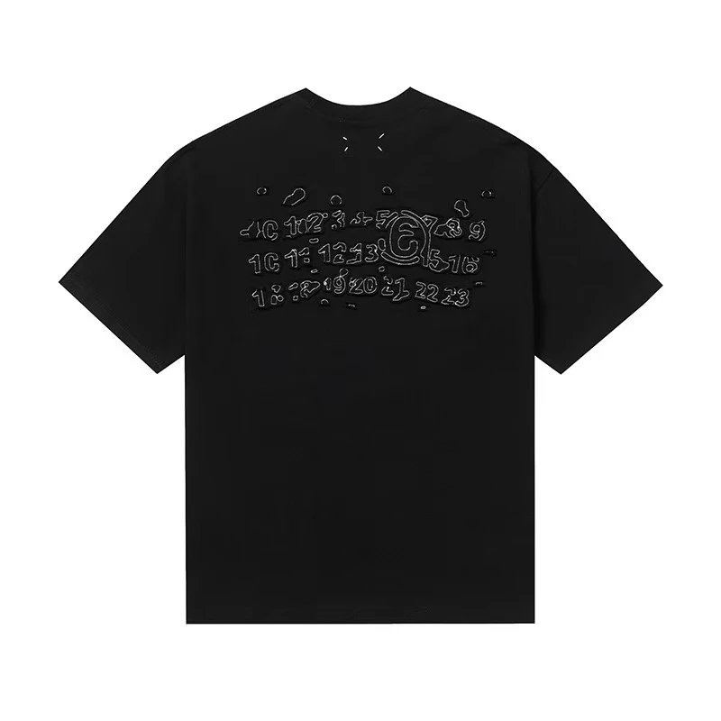 Maison Margiela Shorts Elastic-Waist Numeric Logo Graphic — 38