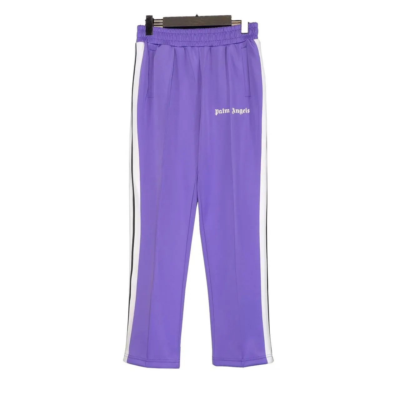 Palm Angels Shorts Elastic-Waist Side-Stripe — 36