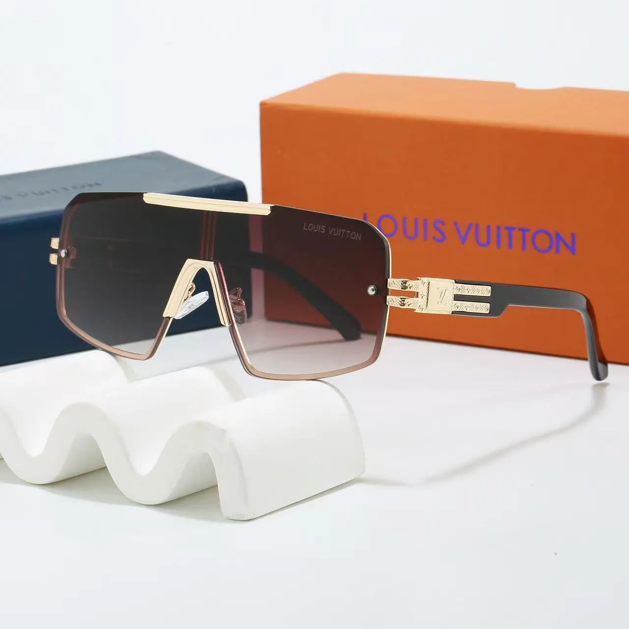 Louis Vuitton Eyewear Monogram Shield Sunglasses — 13