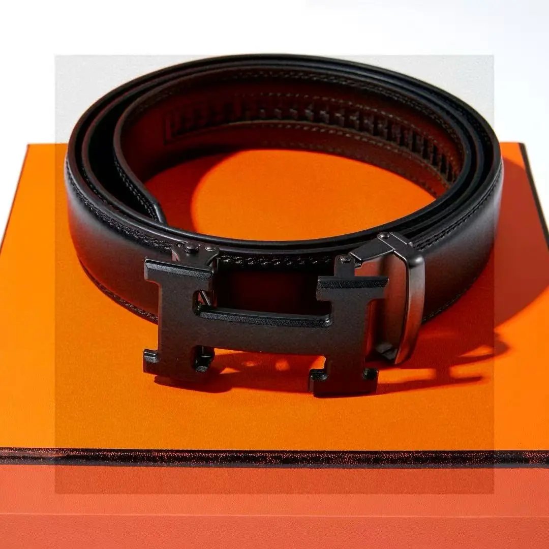 Hermès Belts K1-0118 H-Buckle Leather Belt — 37