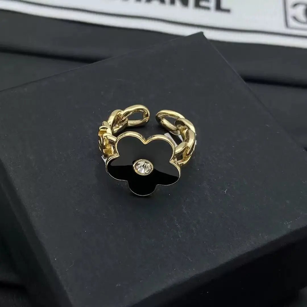 Yves Saint Laurent Jewelry Adjustable YSL Monogram Ring — 14