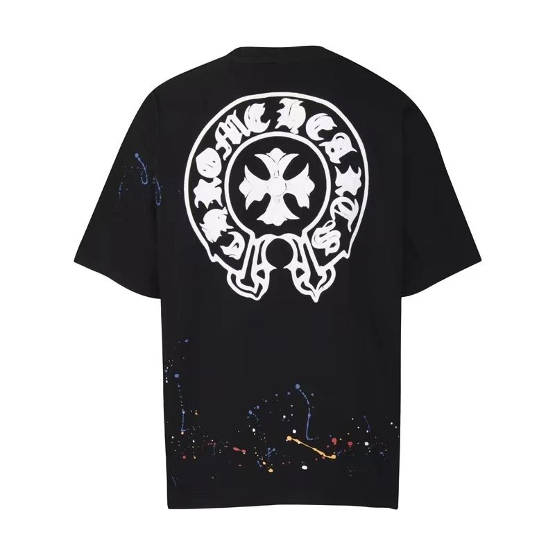 Chrome Hearts T-Shirts Short-Sleeve T-Shirt with Cross and Logo Back Graphic — 27