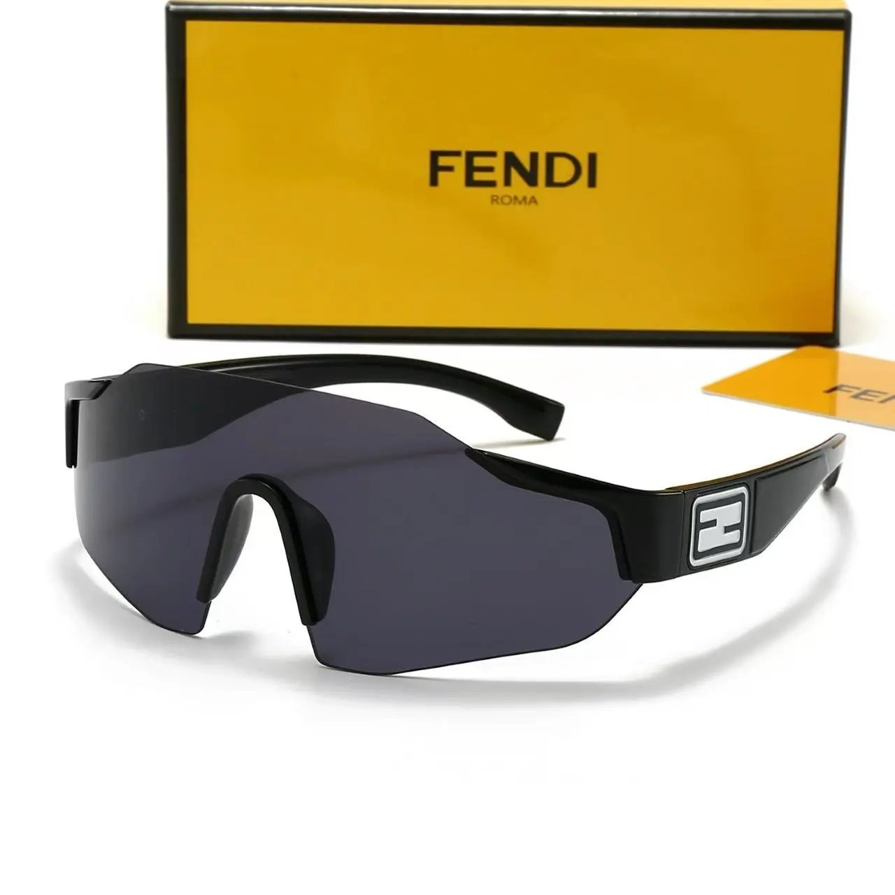 Fendi Eyewear Oversized square rimless sunglasses — 27