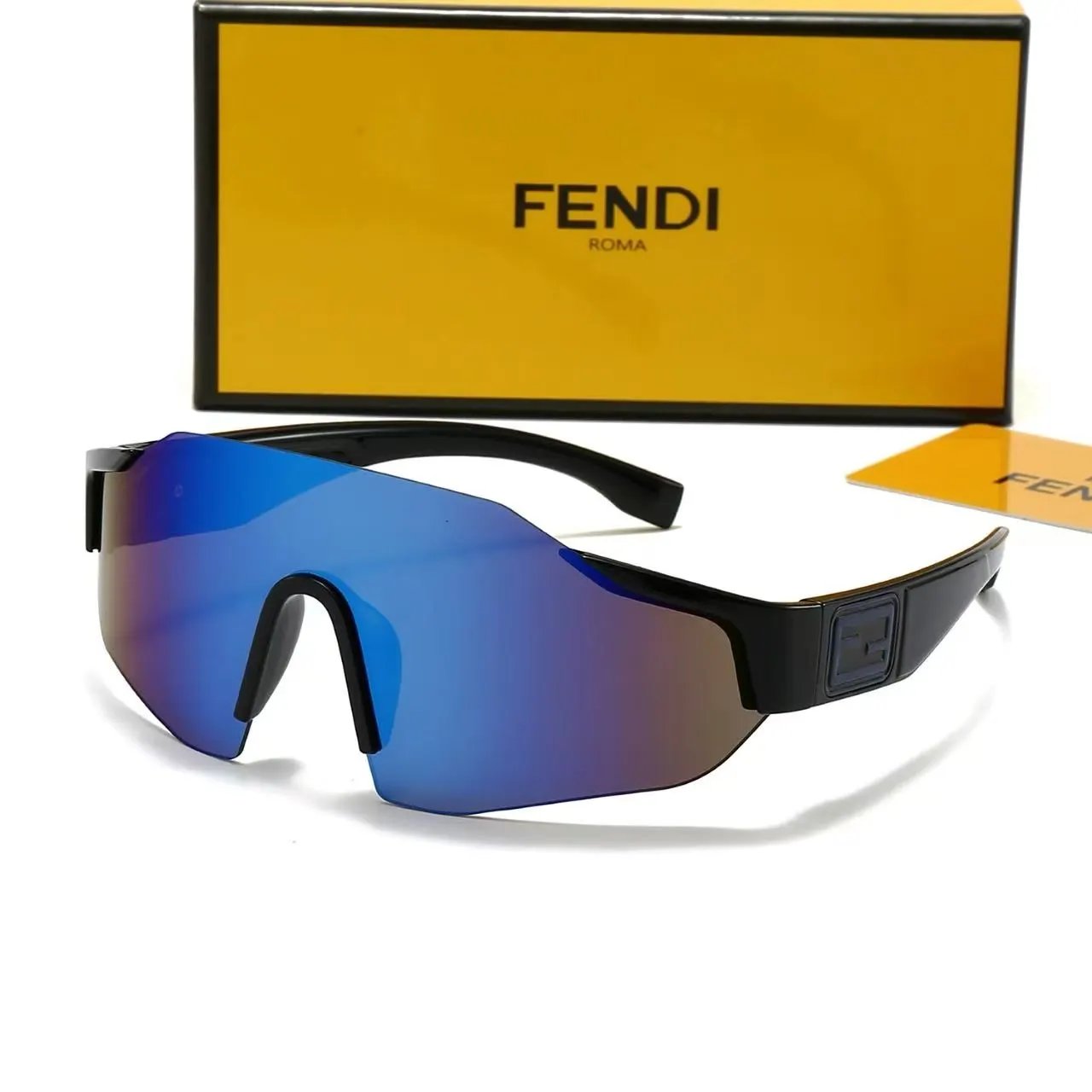 Fendi Eyewear Oversized square rimless sunglasses — 31