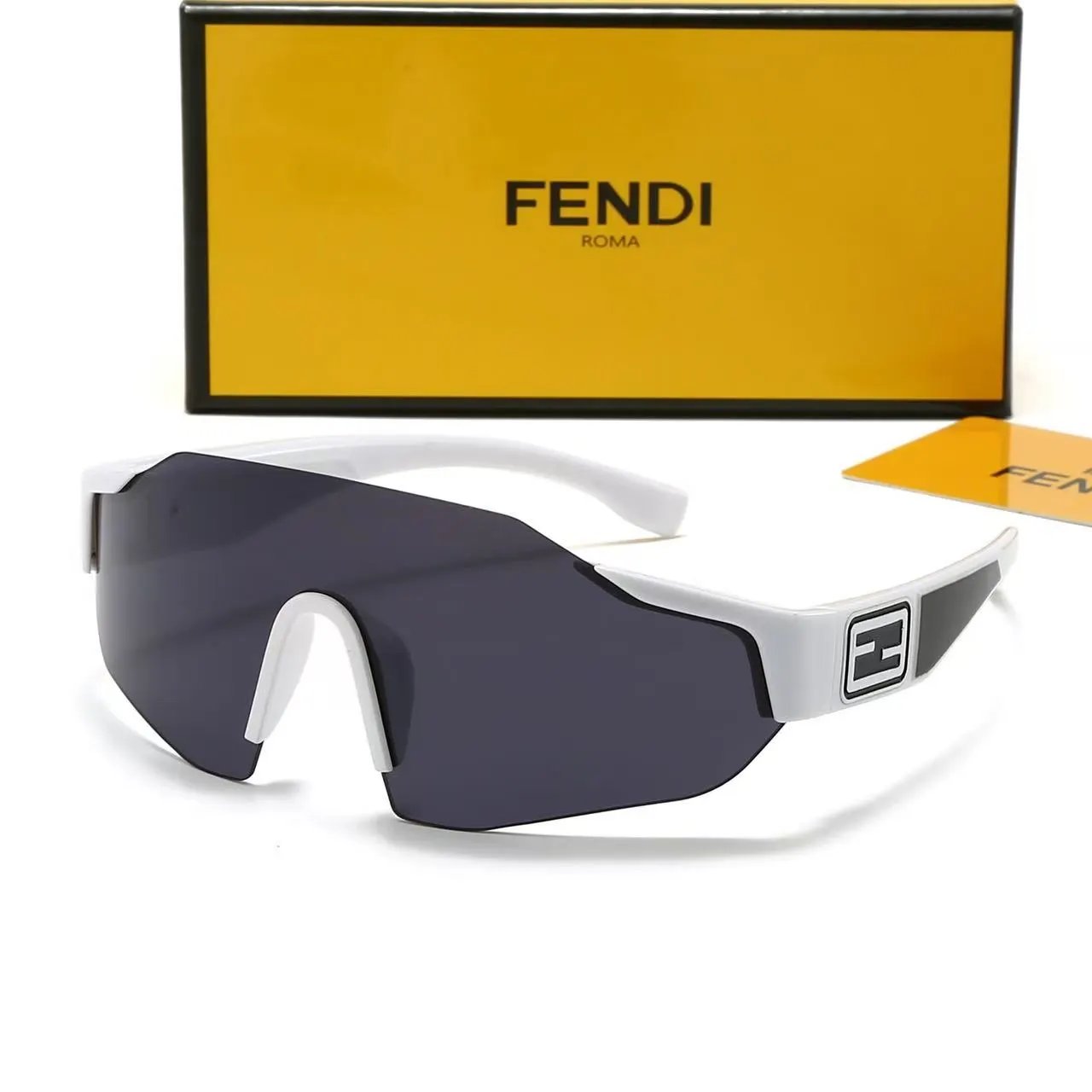 Fendi Eyewear Oversized square rimless sunglasses — 32