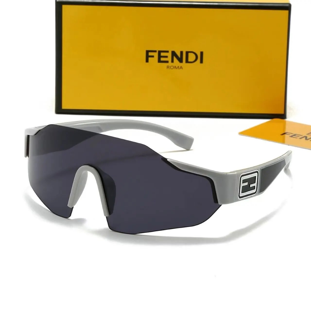 Fendi Eyewear Oversized square rimless sunglasses — 26