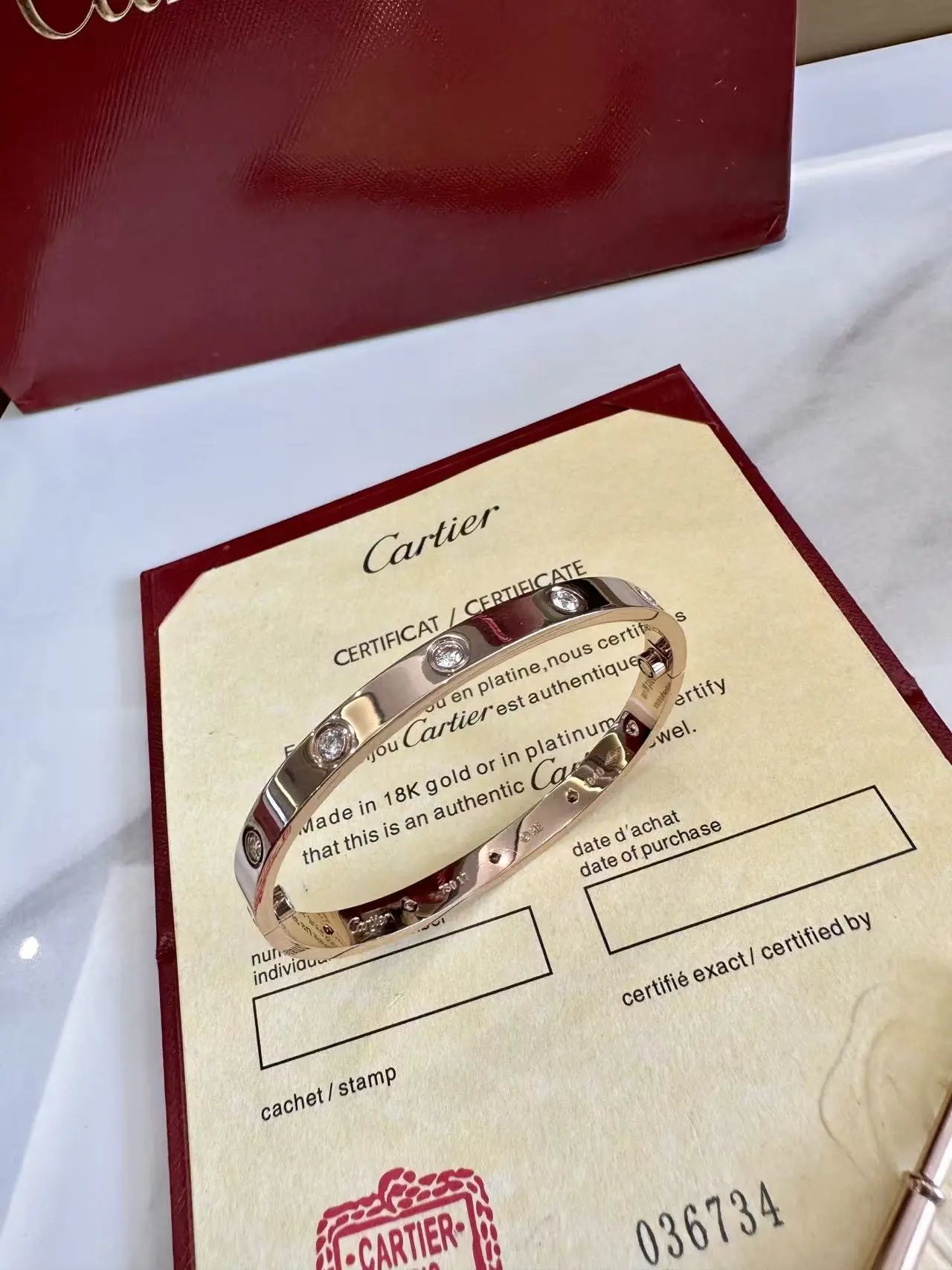 Cartier Jewelry LOVE bracelet with diamond-set screw motifs — 35